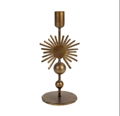 Gold Sunburst Candle Holder Medium