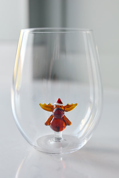 Reindeer Glass Tumbler