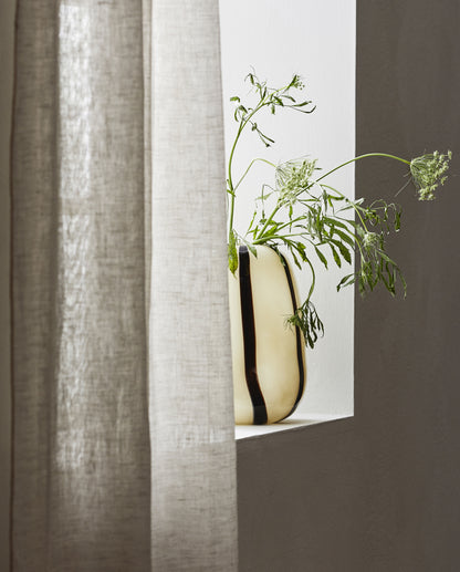 Handmade vase with stripes, large