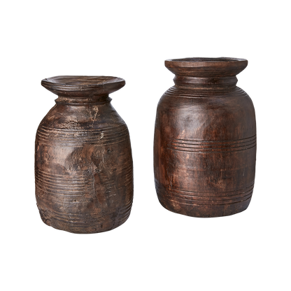 Large brown urn