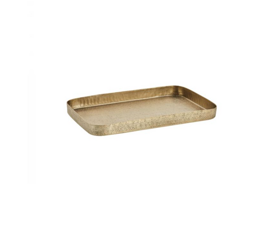 Large hammered gold decorative tray
