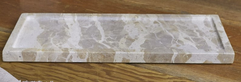 Marble rectangular tray