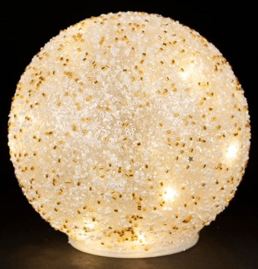 LED sparkling gold sphere - Medium