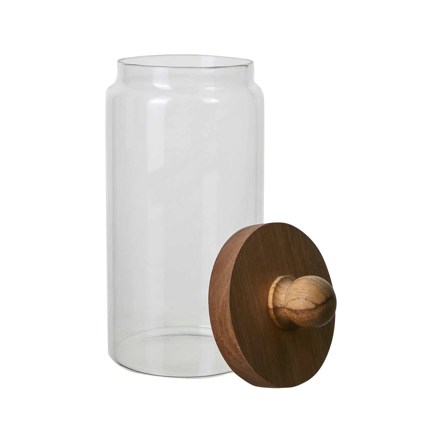 Aeris Glass Storage Jar with Wooden Lid