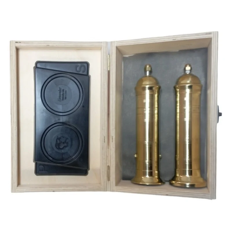 The Brass Mill Gift Set with Wooden Box & Stand