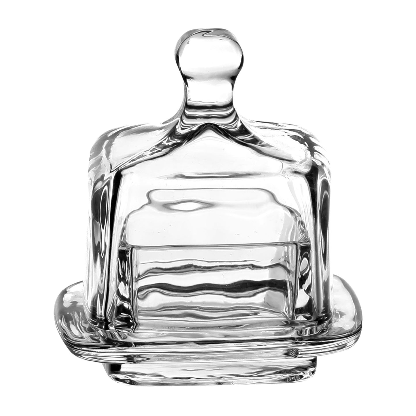 Clara Small Square Glass Butter Dish