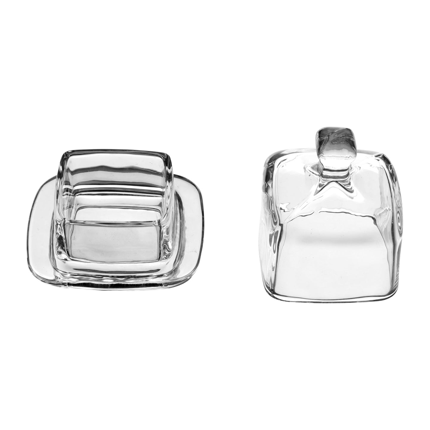 Clara Small Square Glass Butter Dish