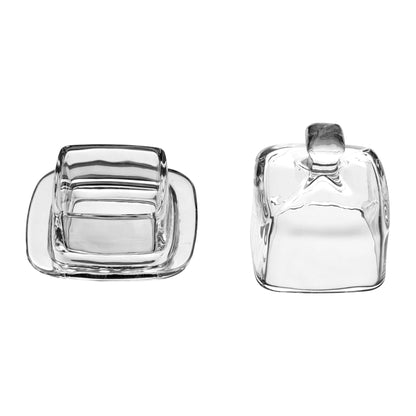 Clara Small Square Glass Butter Dish