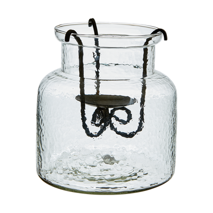 Halo Glass Vase with Candle Holder