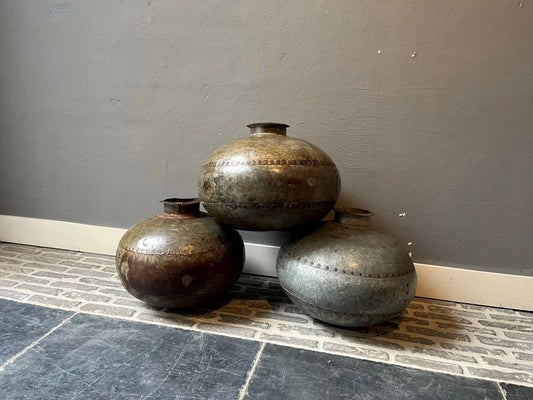 Nerina Vintage Metal Water Jug Vase