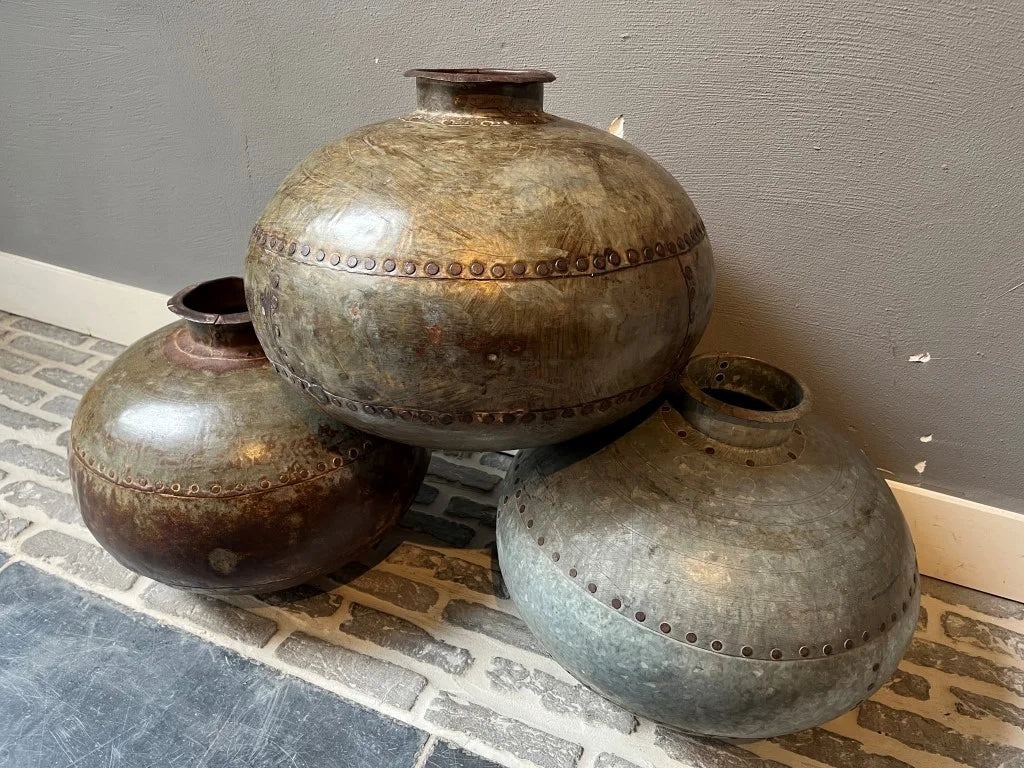 Nerina Vintage Metal Water Jug Vase