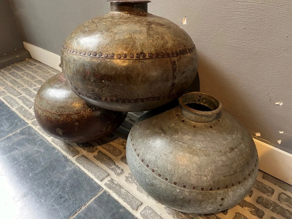 Nerina Vintage Metal Water Jug Vase