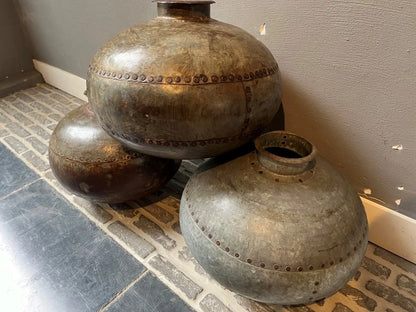 Nerina Vintage Metal Water Jug Vase