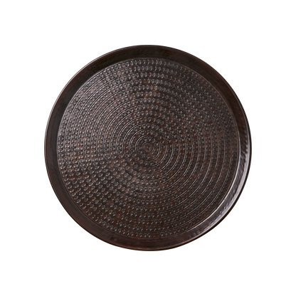 Nocturne Black Round Tray