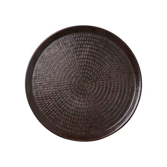 Nocturne Black Round Tray