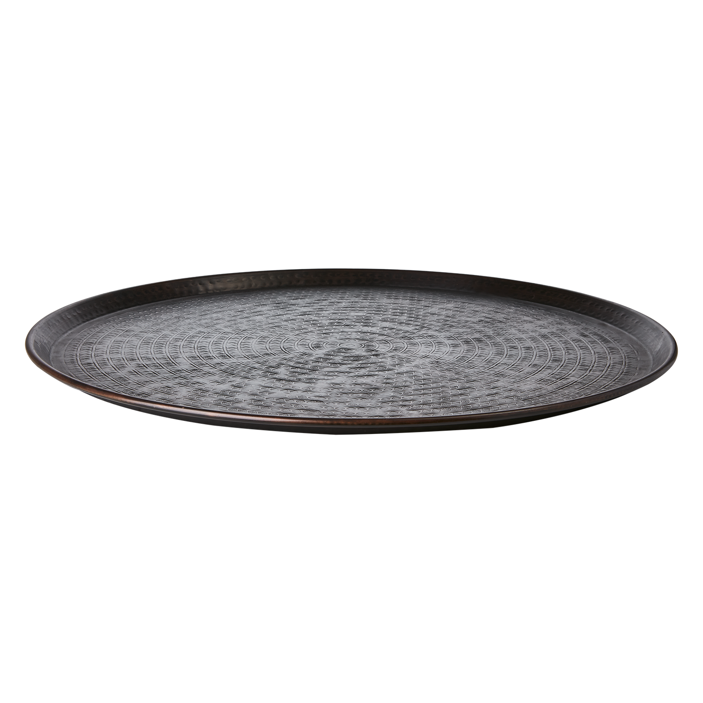 Nocturne Black Round Tray