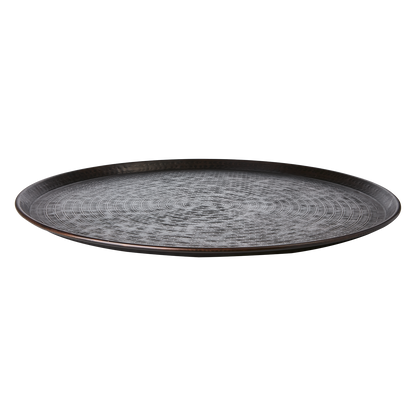 Nocturne Black Round Tray