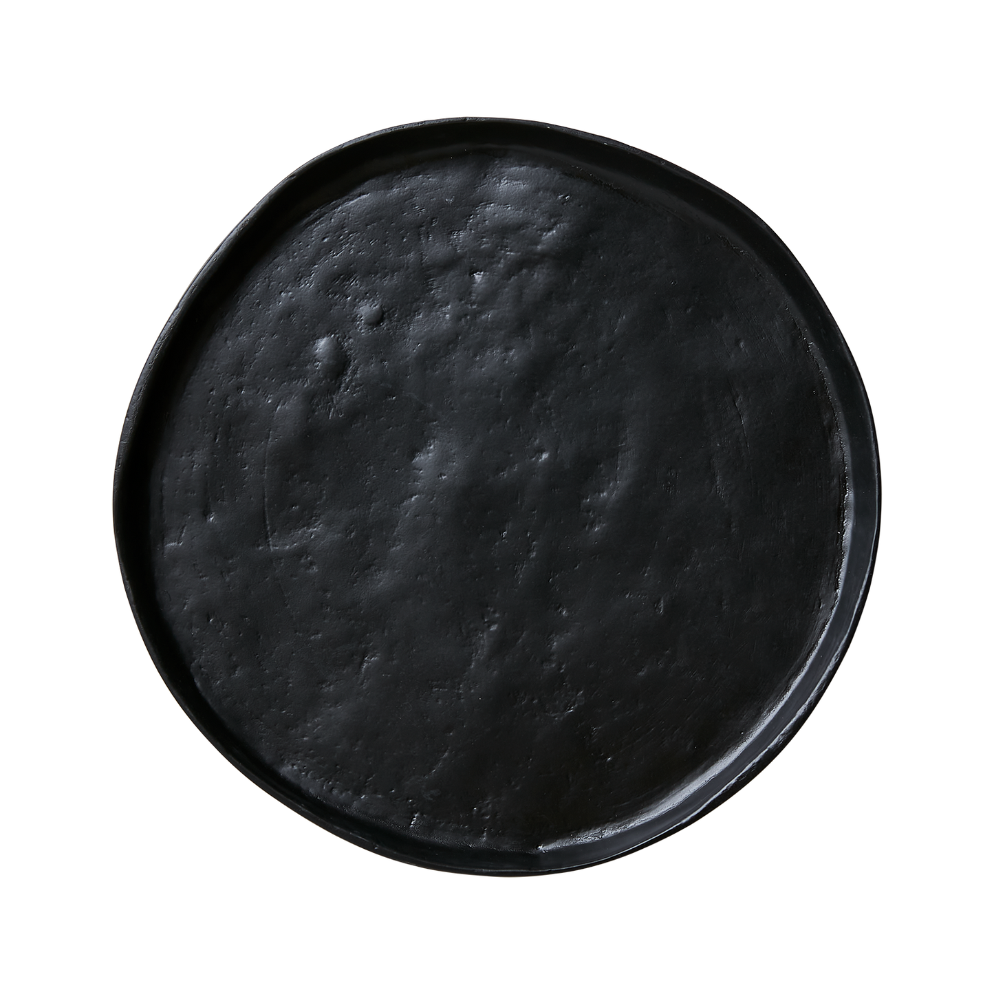 Raven Black Round Tray