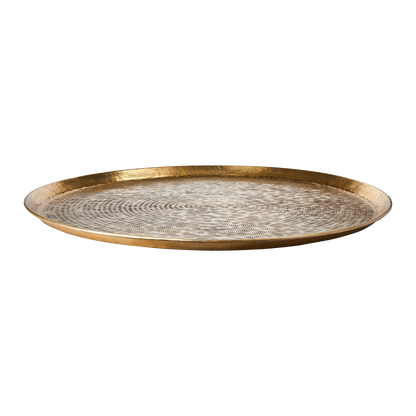 Solenne Brass Finish Round Tray