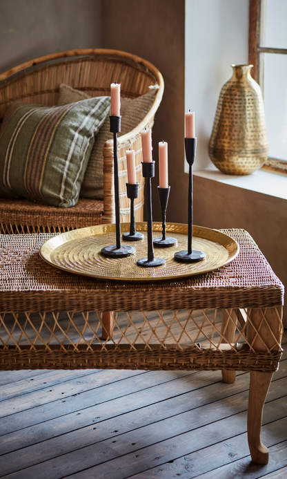 Solenne Brass Finish Round Tray