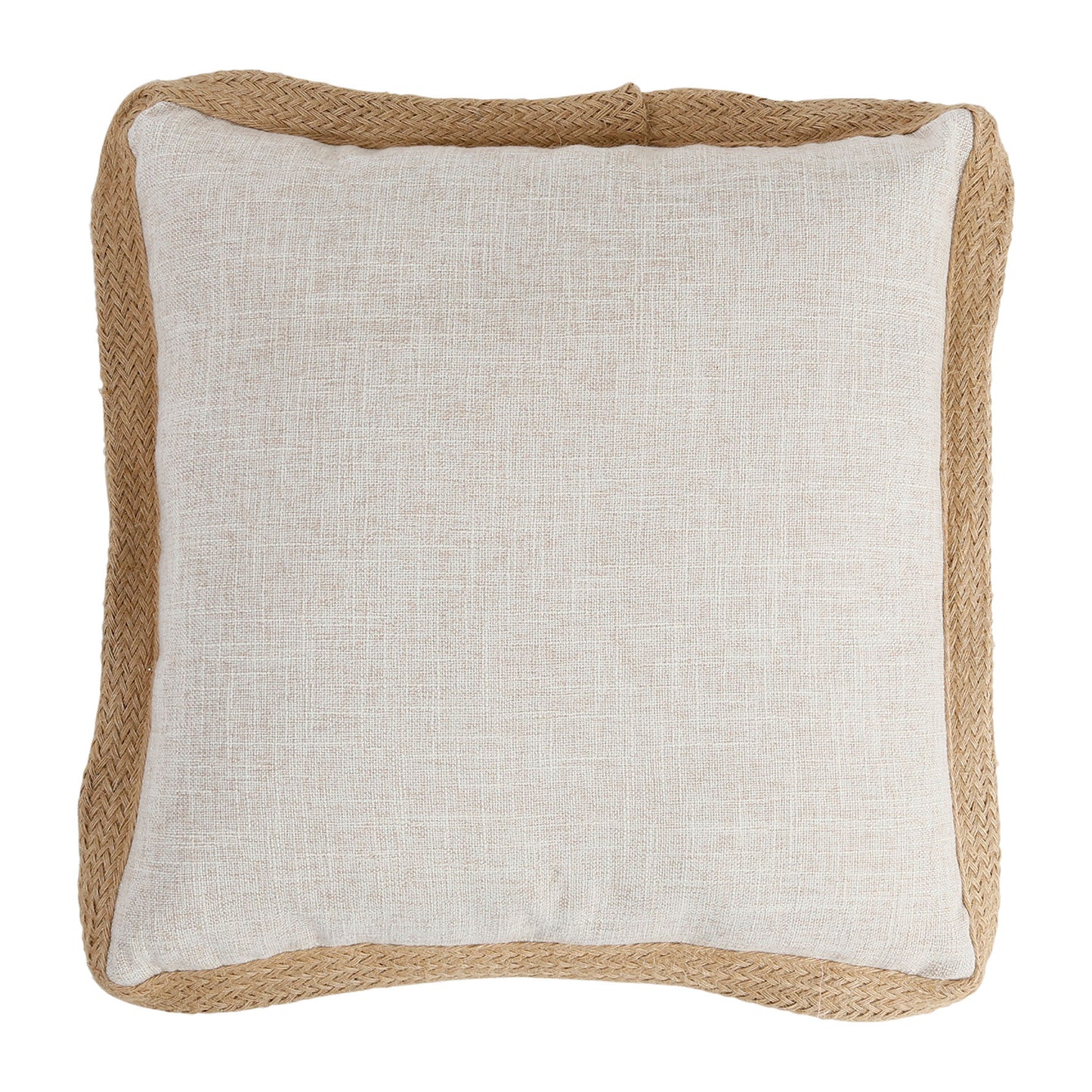 Jute bordered cushion, 45x45cm