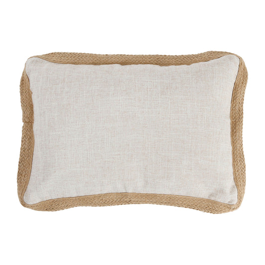 Jute bordered cushion, 50x30cm