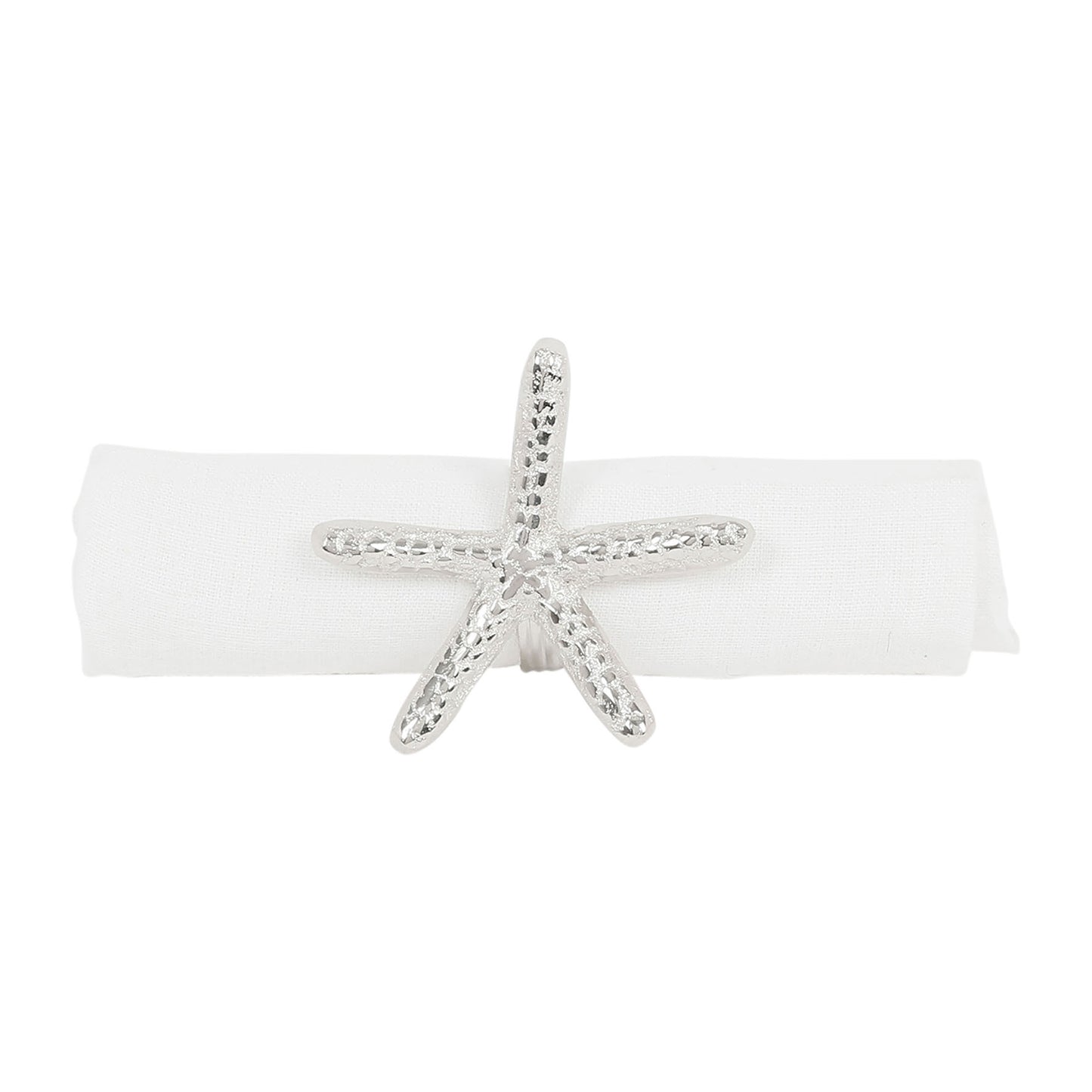 Metallic starfish napkin ring