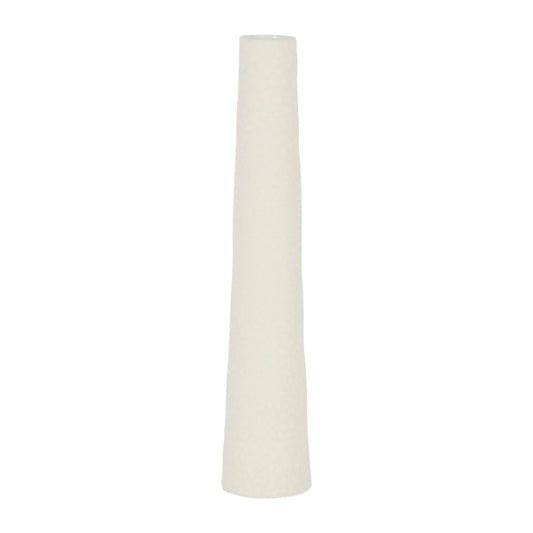 Tall white stoneware vase, 43cm