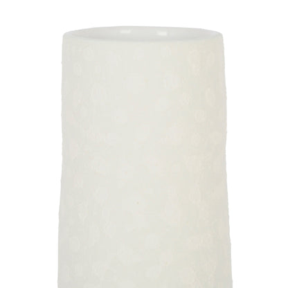 Tall white stoneware vase, 43cm