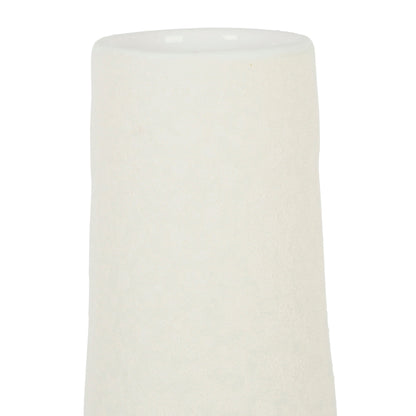 Tall white stoneware vase, 33cm