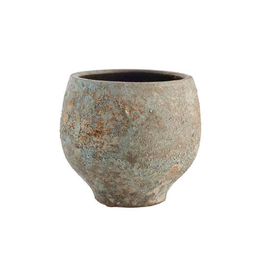 Medium antique finish ceramic flower pot