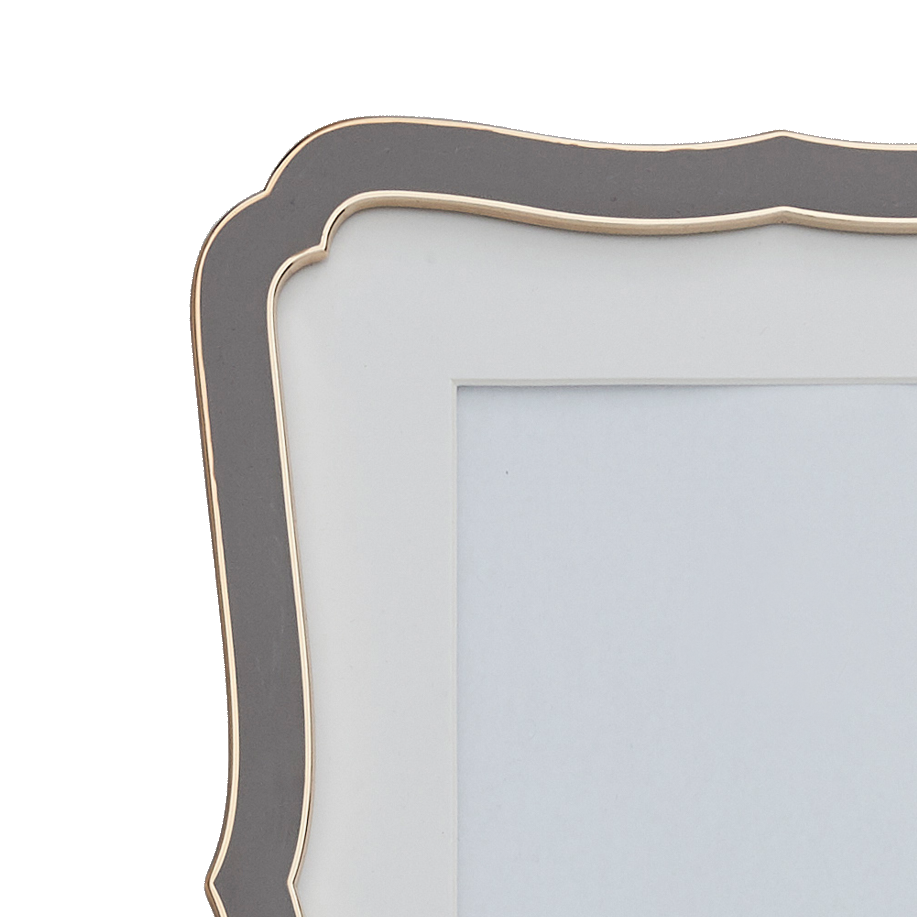 Grey decorative picture frame, 10x15cm