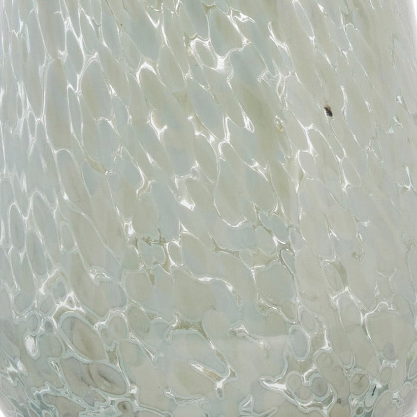 Medium patterned glass vase, mint