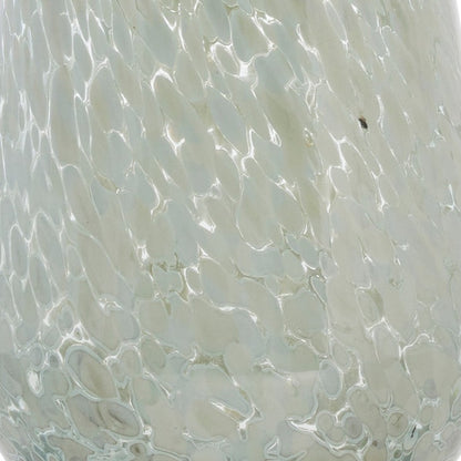 Medium patterned glass vase, mint