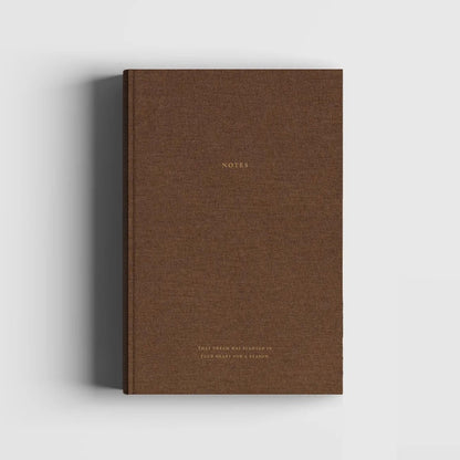 Chocolate linen hardcover blank A5 notebook