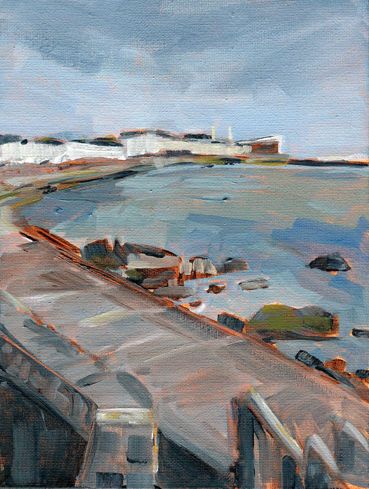 "Dun Laoghaire" seascape painting