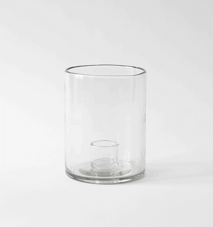 Double-walled glass candle holder, medium