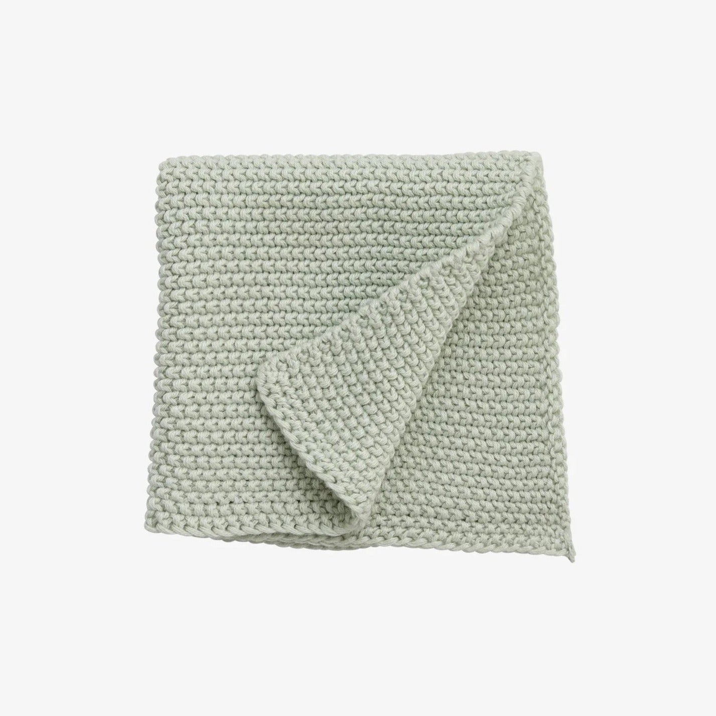 Organic cotton knit tea towel, mint