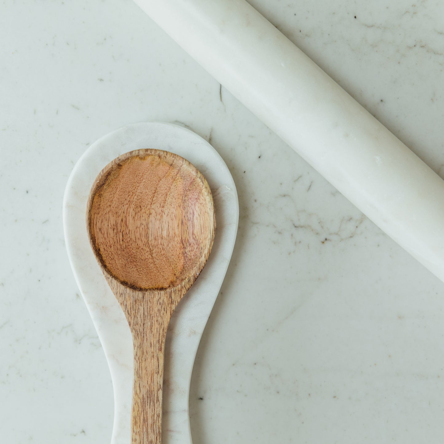 White marble spoon rest