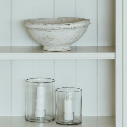 Double-walled glass candle holder, medium