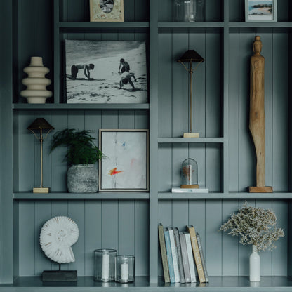 Aged brass cordless classic table lamp, 45cm