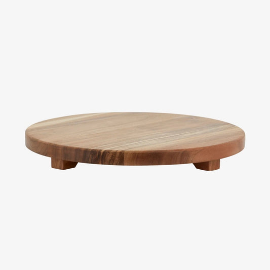 Large circular wood platform board