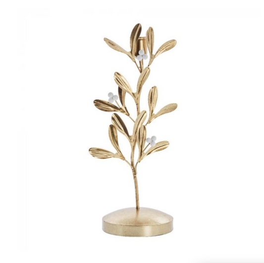 Gold branch candleholder, medium