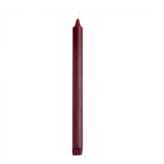Brick-red tapered candle