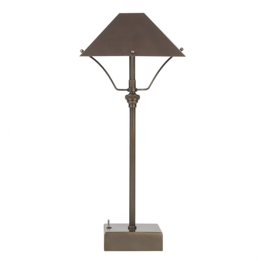 Bronzed brass cordless table lamp, 45cm