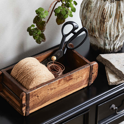 Vintage Indian wood brick mould box